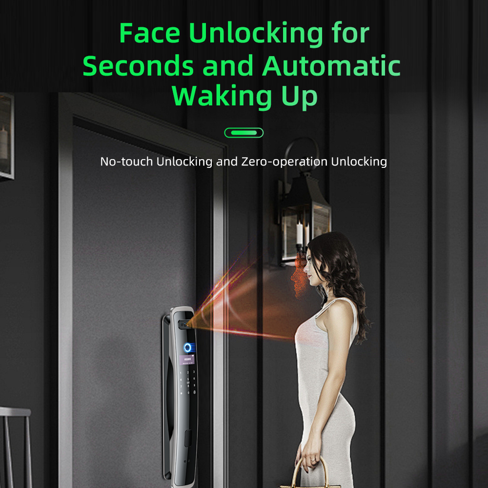 Home Security Front Door Camera - Cerradura Inteligente EGFirtor con Contraseña, Reconocimiento