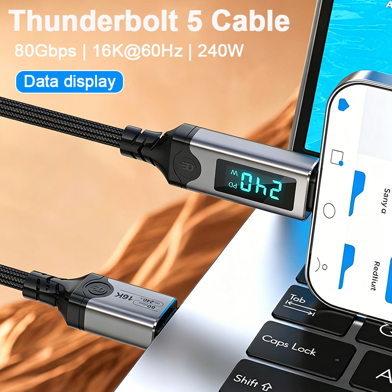 Cable USB Tipo C Thunderbolt 5 - Home Security Robots reseña y precio