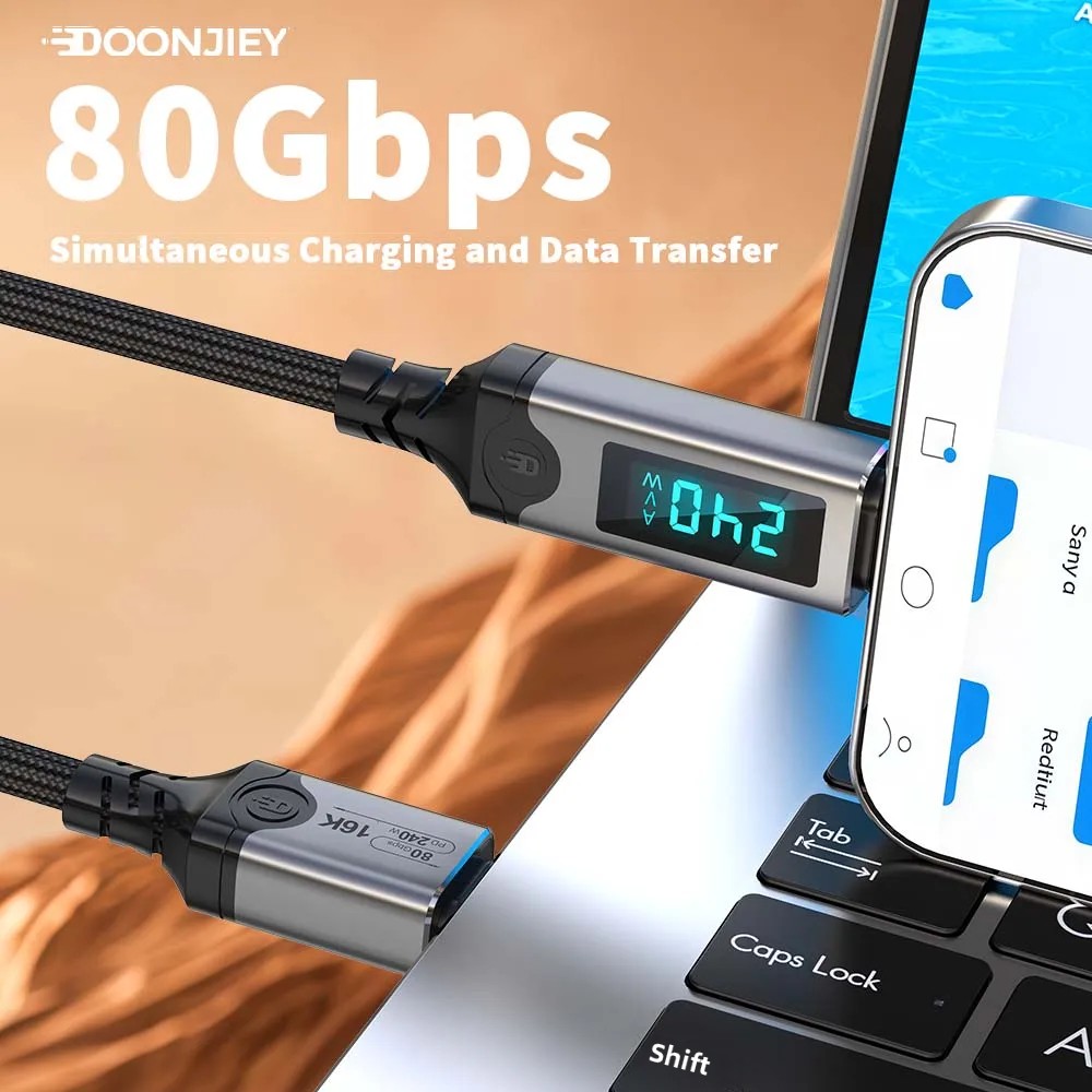Cable USB Tipo C Thunderbolt 5 - Home Security Robots reseña y precio